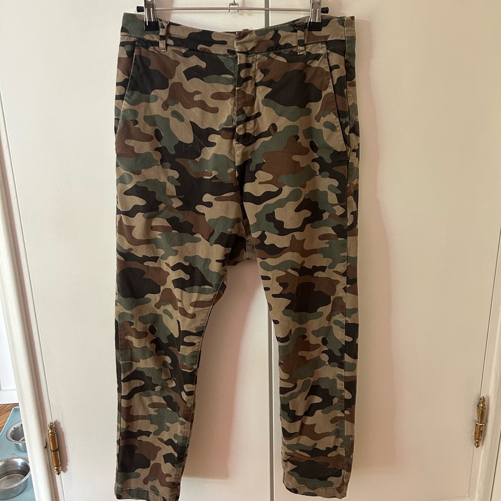 Nili Lotan Green and Brown Cargo Pants